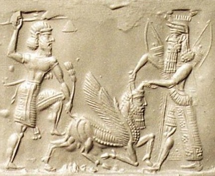 Gilgamesh & Enkidu slay the Bull of Heaven